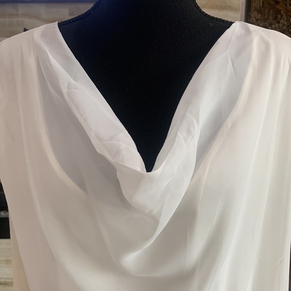 Daisy Fuentes NWT Ivory Long Sleeve‎ Sheer Blouse. Size 1X - Picture 9 of 10